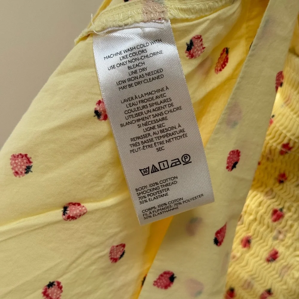 SOLD | Free People Lavender Daze Strawberry Smocked Midi Dress Size Medium NWOT - Picture 10 of 10